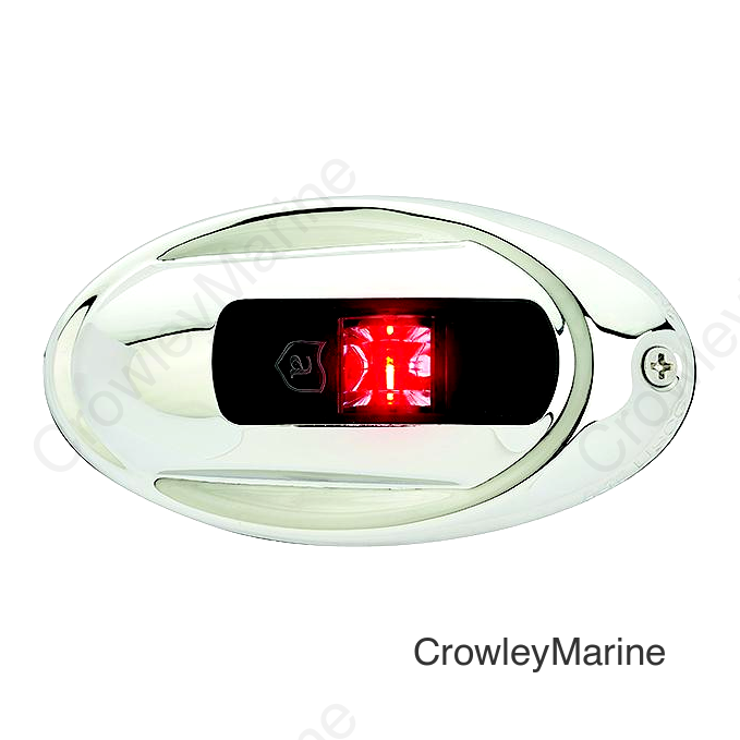 Attwood LightArmor LED Vertical Surface Mount Port Side Light, Oval