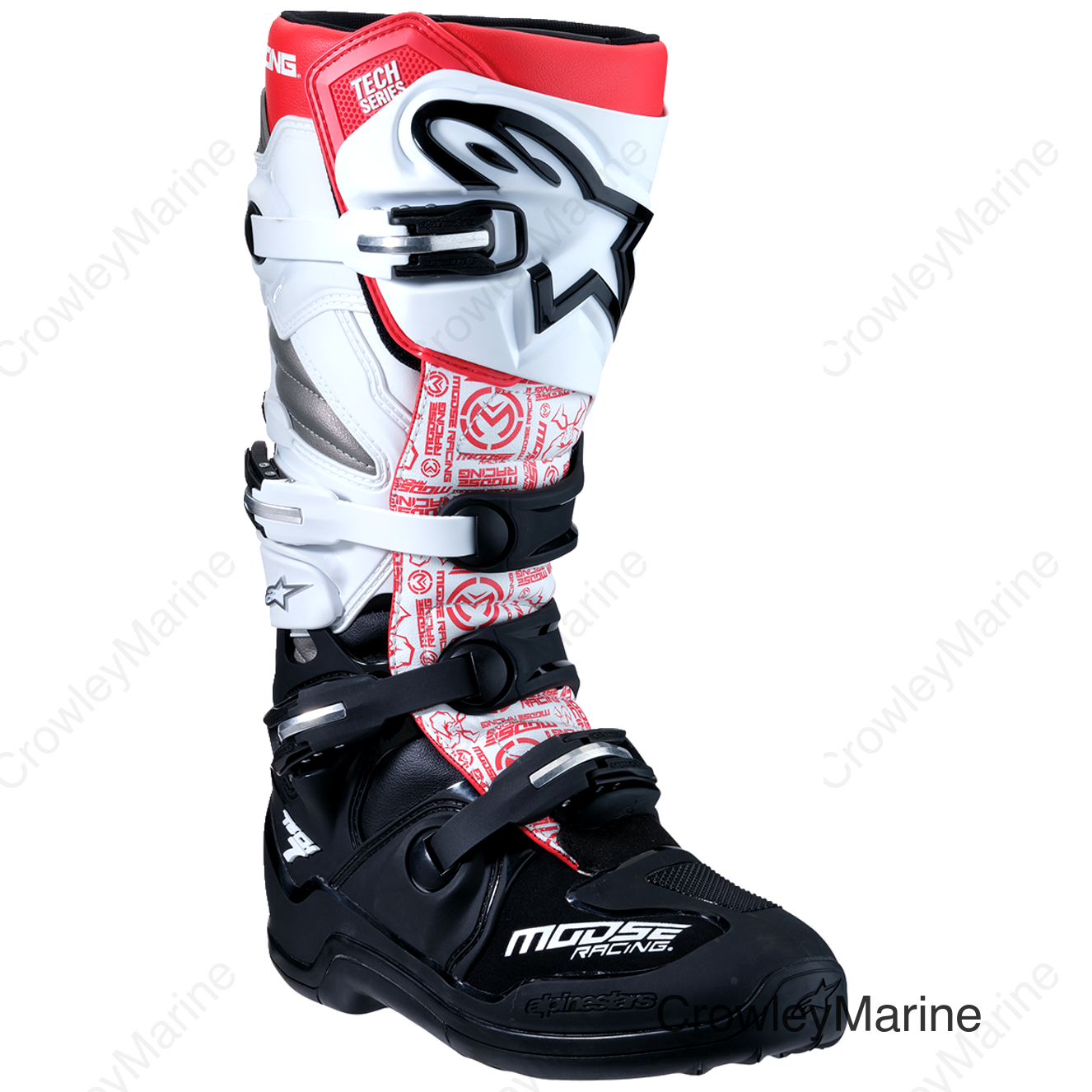 BOOT MSE T7 BK/WT/RD 8