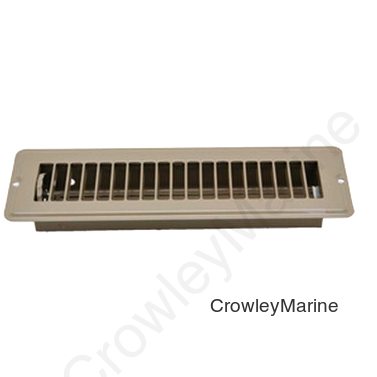 Heating/ Cooling Register; Floor Mount; 2-1/4 Inch Width x 10 Inch Length; 3-5/8 Inch Width Overall x 11-3/8 Length Overall; With Damper; Brown (RV0000125)