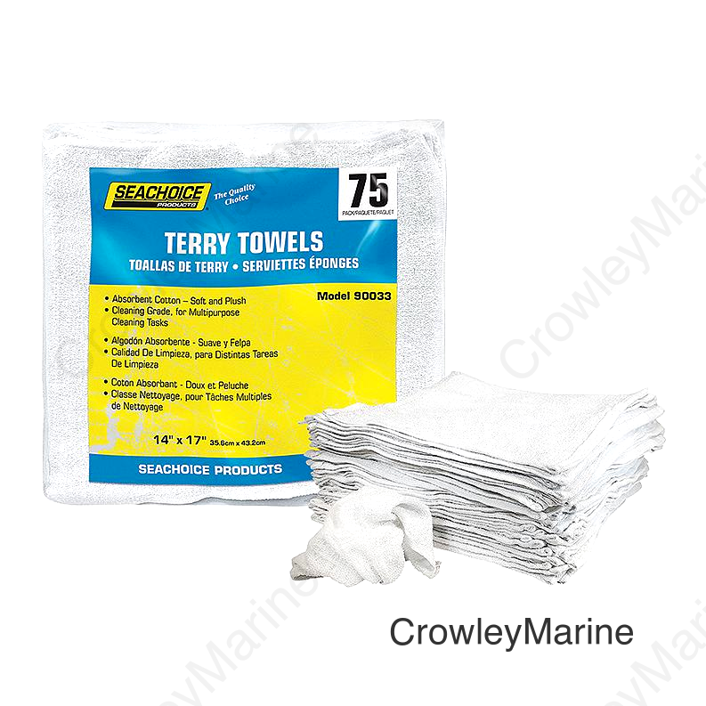 Seachoice 90033 Terry Towels, 75-ct. Bag