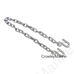 Trailer Chain Assembly, G30, 1/4"x 48" Long, 2ea 7/16" S-Hook w/Latch, 5K (393620)
