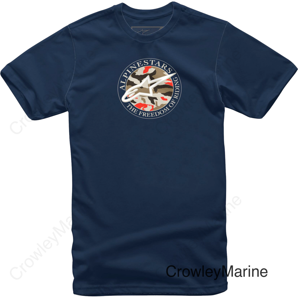 DOT CAMO TEE NAVY LG