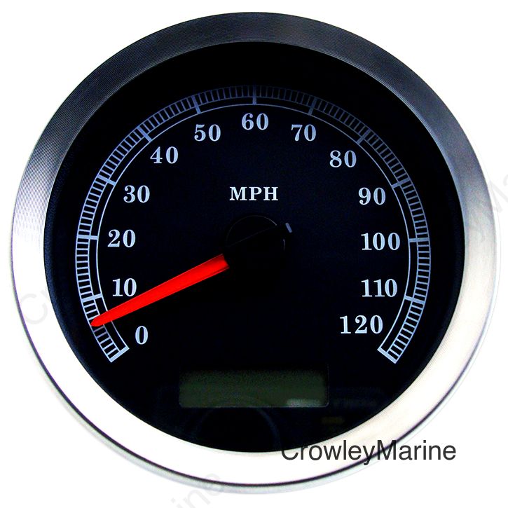 SPEEDOMETER BLK MPH 4"04-