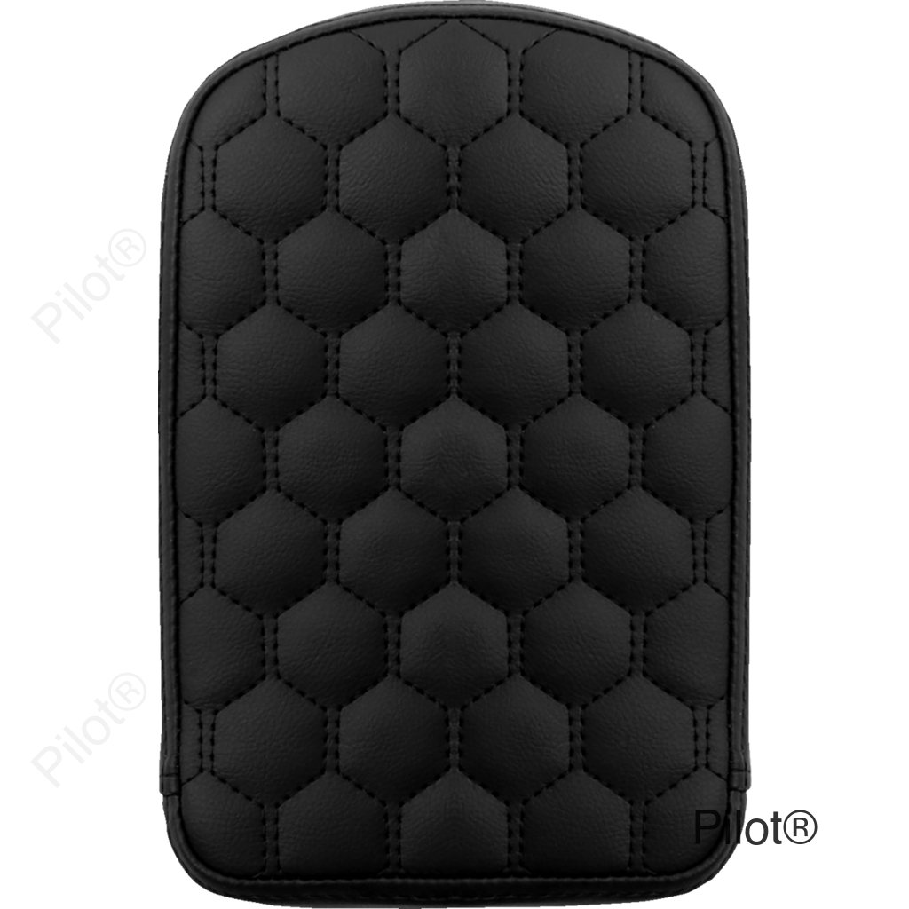 RoadSofa™ Sissy Bar Pad - Honeycomb - Black Stitching