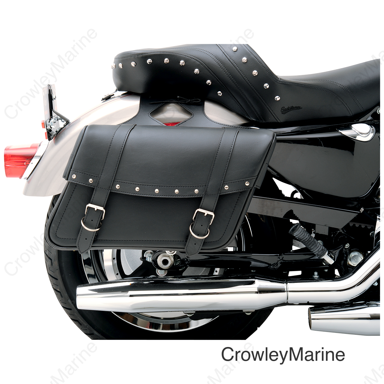 Highwayman Rivet Slant-Style Saddlebags - Large