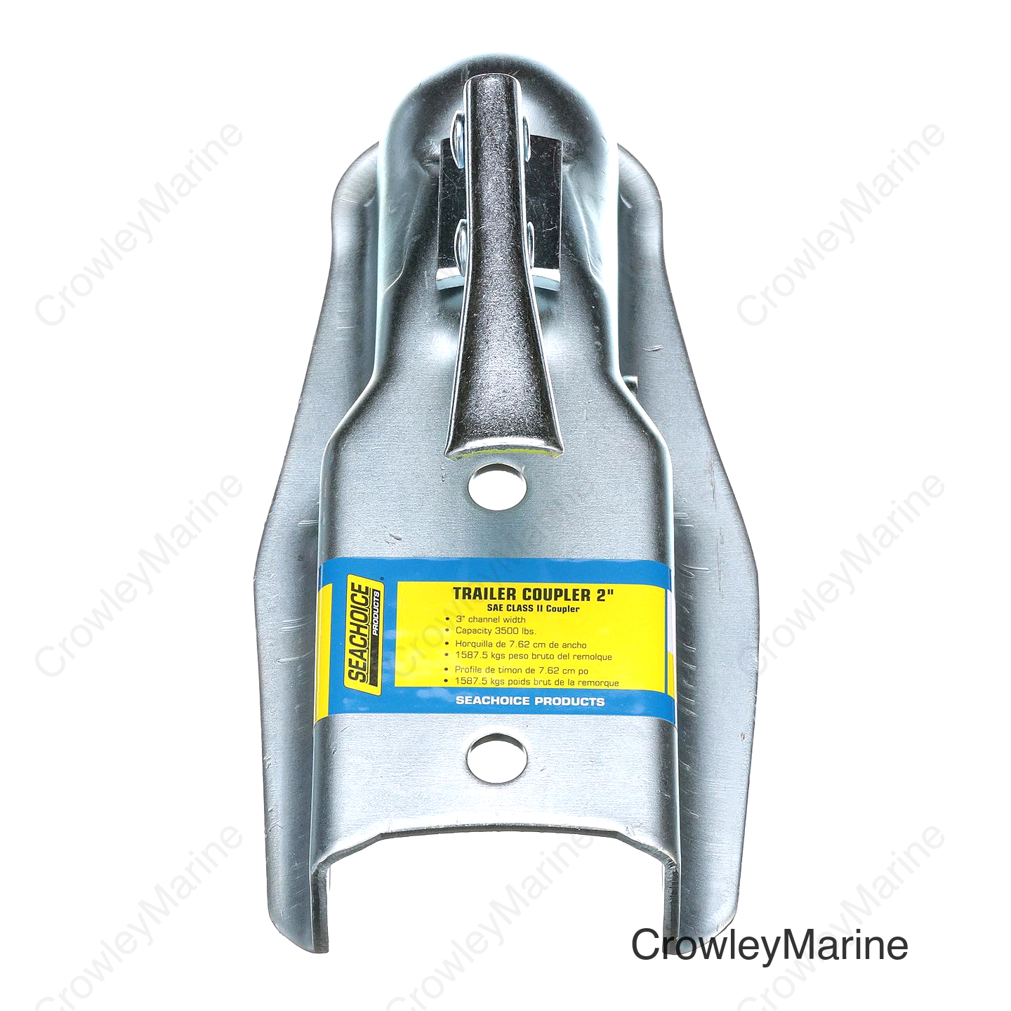 Seachoice Trailer Coupler, 3 in. Straight Tongue, 2 in. Ball
