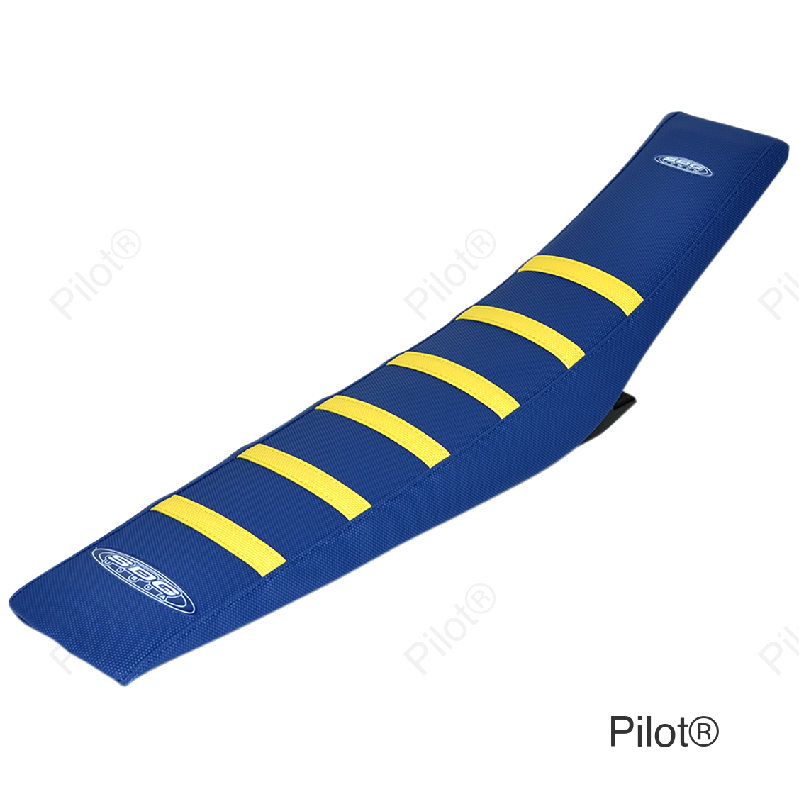 6-Ribbed Seat Cover - Yellow Ribs/Blue Top/Blue Sides