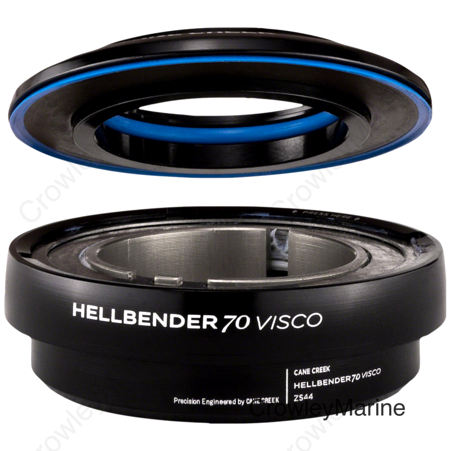 Cane Creek Hellbender 70 Visco Upper Headset - ZS44/28.6-H13.5 Mid Tune Black