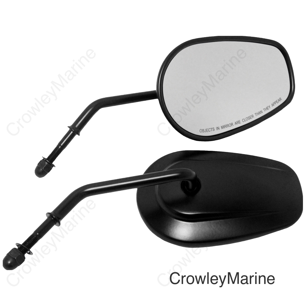 BLK MIRROR OE STYLE TAPERED SHORT STEM BLACK