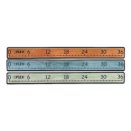 Syntec RULERBRBLPS Foam Fishing Ruler, 36”, Brown, w/Adhesive thumbnail-1