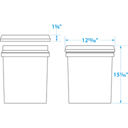Seachoice 5-Gallon Plastic Bucket w/ Metal Handle, Yellow thumbnail-1