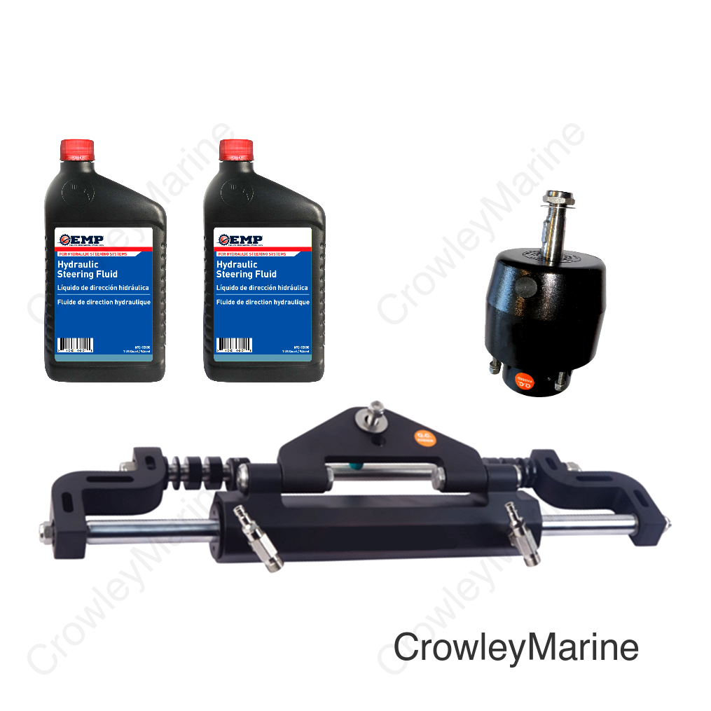 Hydraulic Steering Kit for engines up to 350 Hp includes helm, cylinder