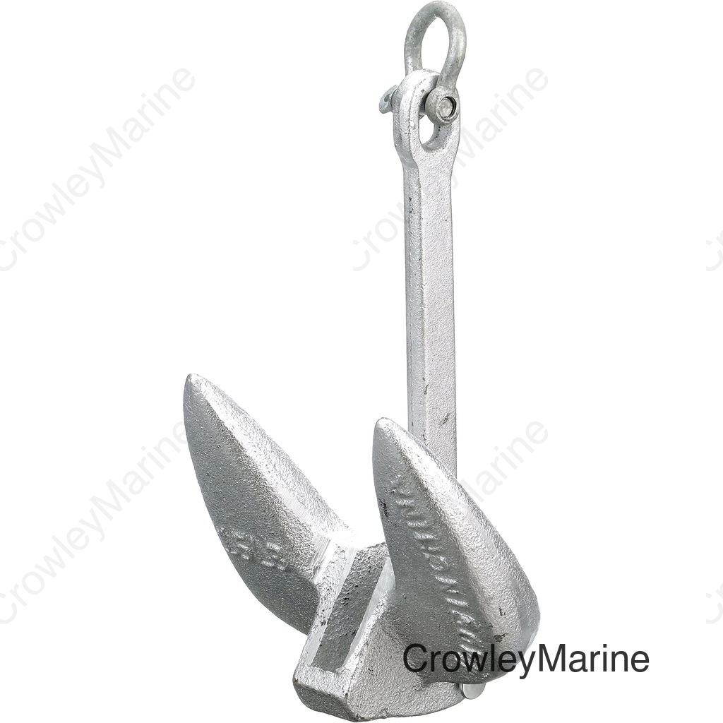 Seachoice Navy Anchor, Aluminum Plated Cast Iron, Silver, 15 Lbs.