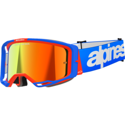 Vision 8 Goggle - Wordmark - Blue/Orange - Red Mirror thumbnail-0