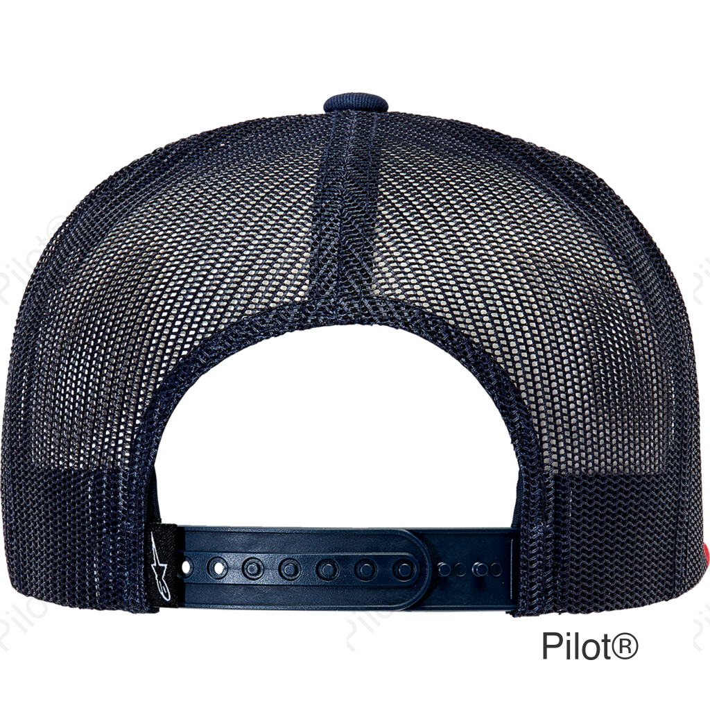 Corp Trucker Hat - Navy/Red - One Size