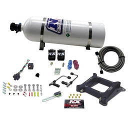 Nitrous Express 4150 Gemini Stage 6 Alcohol Nitrous Kit (50-300HP) w/15lb Bottle thumbnail-1