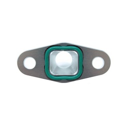 Torque Solution Billet Offset Oil Drain Flange w/ Integrated -10AN Flange: T3/T4 & PTE/Borg Turbo thumbnail-4