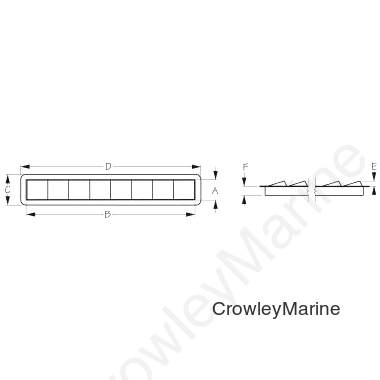 Stainless Steel STREAMLINE 8-SLOT VENT (331200)