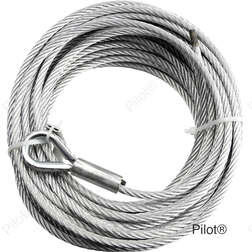 Wide Winch Cable - 15/64" x 52' - UTV