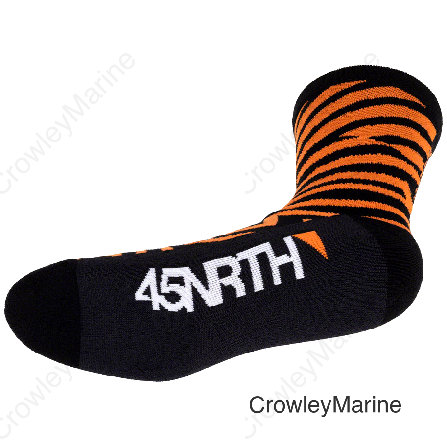 45NRTH Dazzle Midweight Wool Sock - Orange Large
