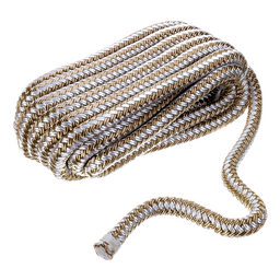 Seachoice Double-Braid Nylon Dock Line w/ Eye Splice, Pre-Shrunk, Heat Stabilized, 1/2 In. X 25 Ft., Gold White thumbnail-2