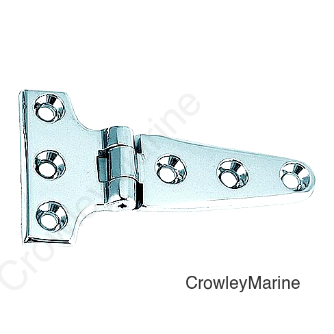 4 Chrome Plated Bronze T Hinges Pr