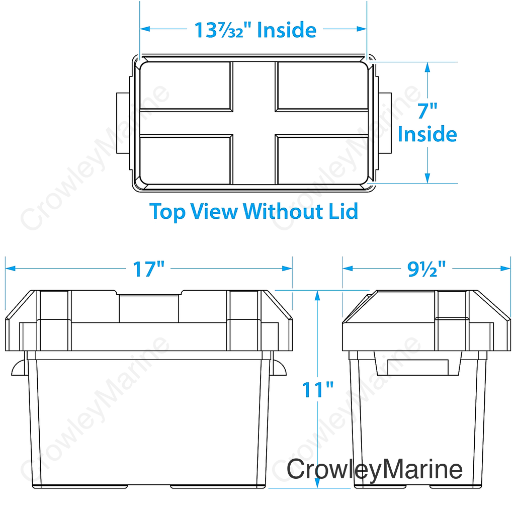 Seachoice USCG-Approved Marine Group 27 Series Standard Battery Box with Strap & Mounting Kit