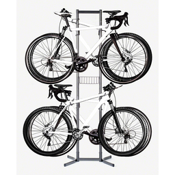 Delta 4-Bike Free Standing Rack With Basket
