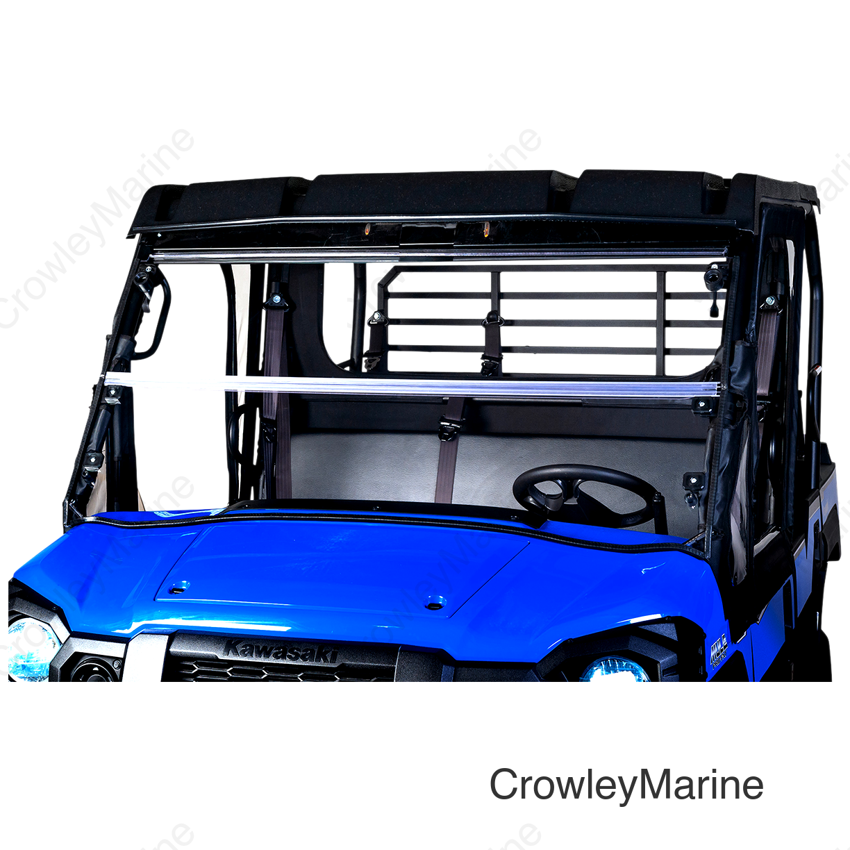 Folding Windshield - Hard Coated Polycarbonate - Mule