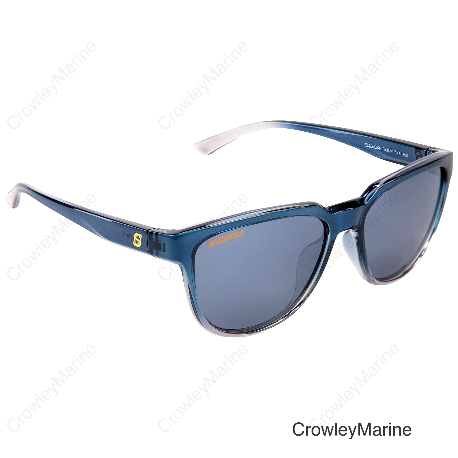 Seachoice 98816 "Reflex" Polarized Sunglasses, Frame: Shiny Blue Smoke, Lens: Silver Flash