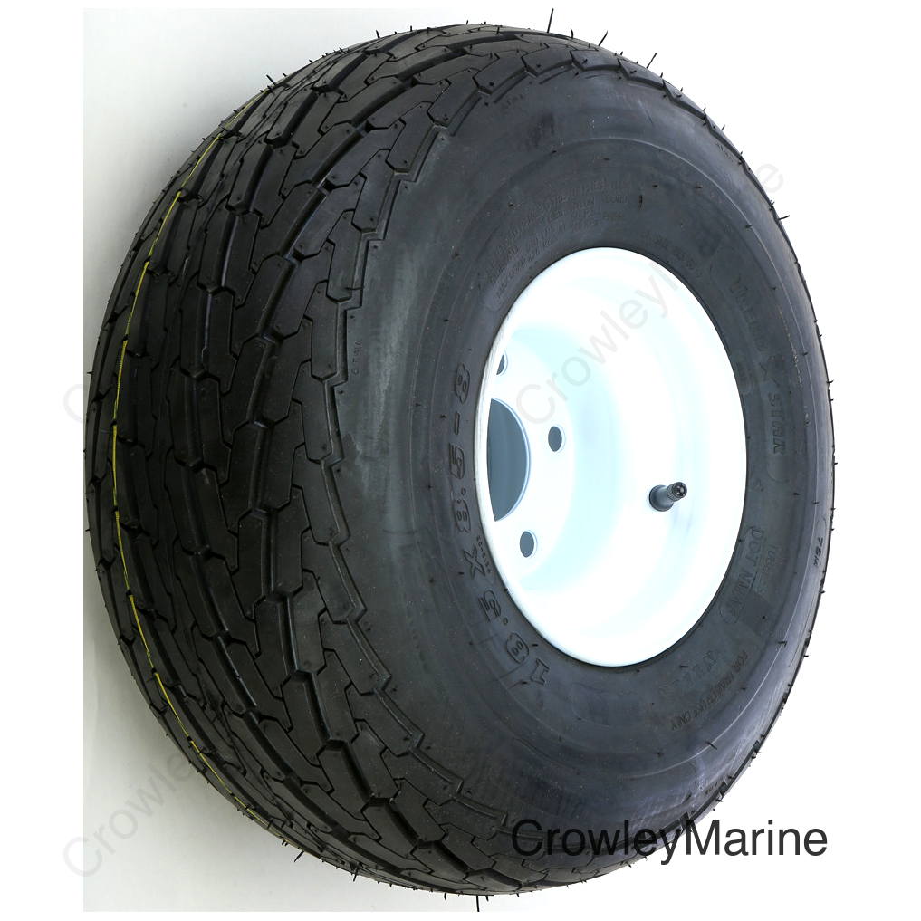 TRAILER TIRE AND WHEEL ASSEMBLY WHITE