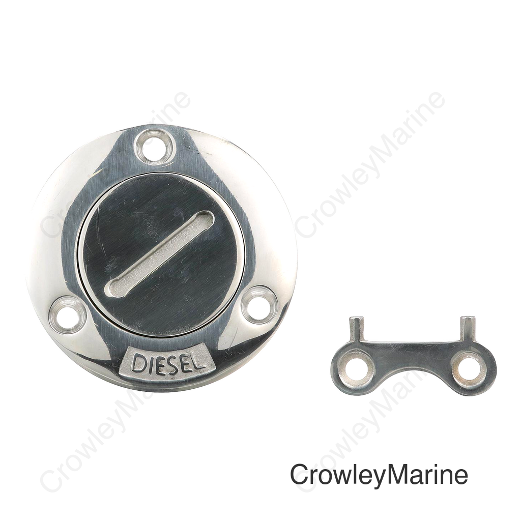 Seachoice Corrosion-Resistant Cast 316 Stainless Steel Deck Fill, Diesel Fill w/ Cap