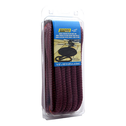 Seachoice Double-Braid Nylon Dock Line w/ Eye Splice, Pre-Shrunk, Heat Stabilized, 1/2 In. x 15 Ft., Burgandy thumbnail-1