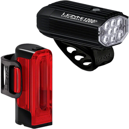 Lezyne Lite Drive 1200+/Strip Drive Pro 400+ Headlight/Taillight Set - Black