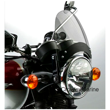 FLYSCREEN WINDSCREEN SMOKE BLACK HARDWARE