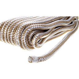 Seachoice Double-Braid Nylon Dock Line w/ Eye Splice, Pre-Shrunk, Heat Stabilized, 3/8 In. X 20 Ft., Gold White thumbnail-5
