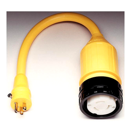 Marinco Standard Pigtail Adapter Dock Side Male 15A 125V Straight Blade With Locking Screw to Boat Side Female 50A 125V Locking With Sealing Collar System thumbnail-0