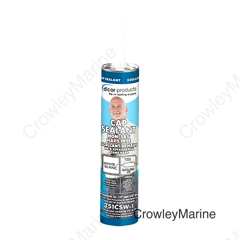Dicor 351CSW1 Clear Cap Sealant, 10 oz., White