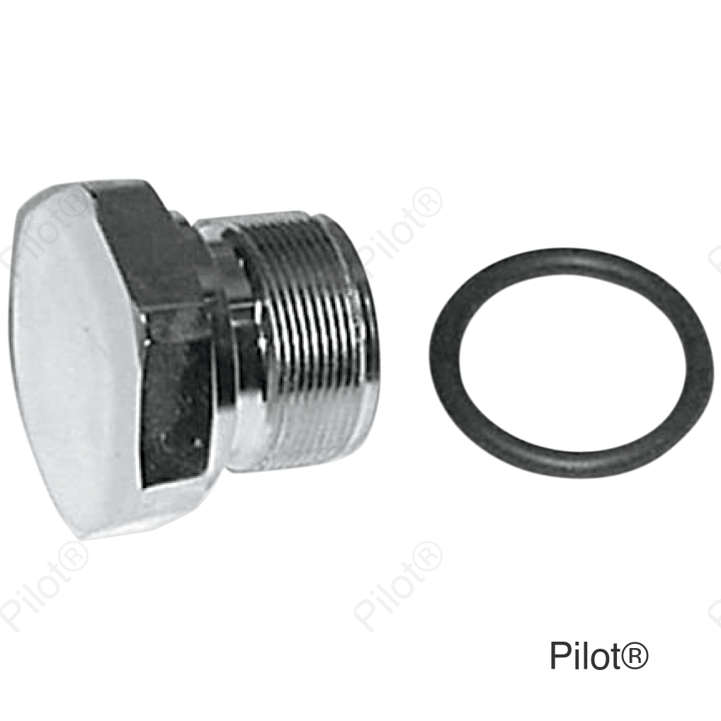 Fork Tube Cap - Upper - Chrome - Flat Top Design - '71-'72 FX | '52-'72 XL