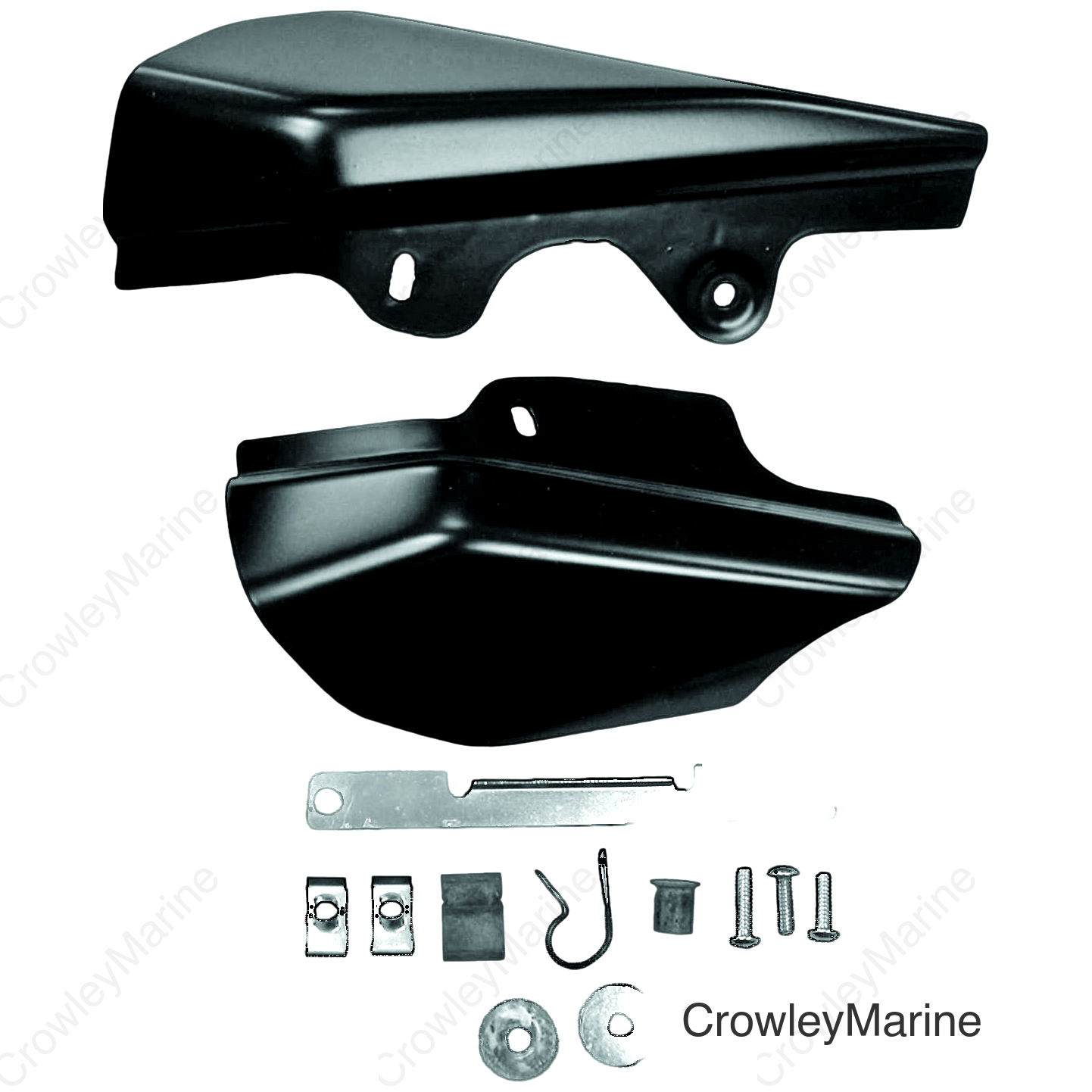 BLACK MID-FRAME AIR DEFLECTOR KIT TOURING 01-08 W/O ADJ SEAT