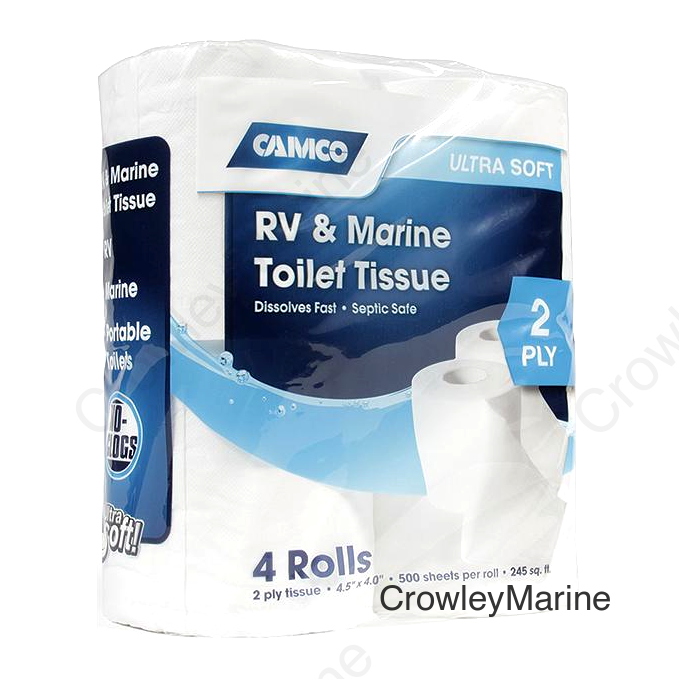 Camco 40274 Toilet Tissue-Toilet Paper 2 Ply 4/Pk 500 Sheets