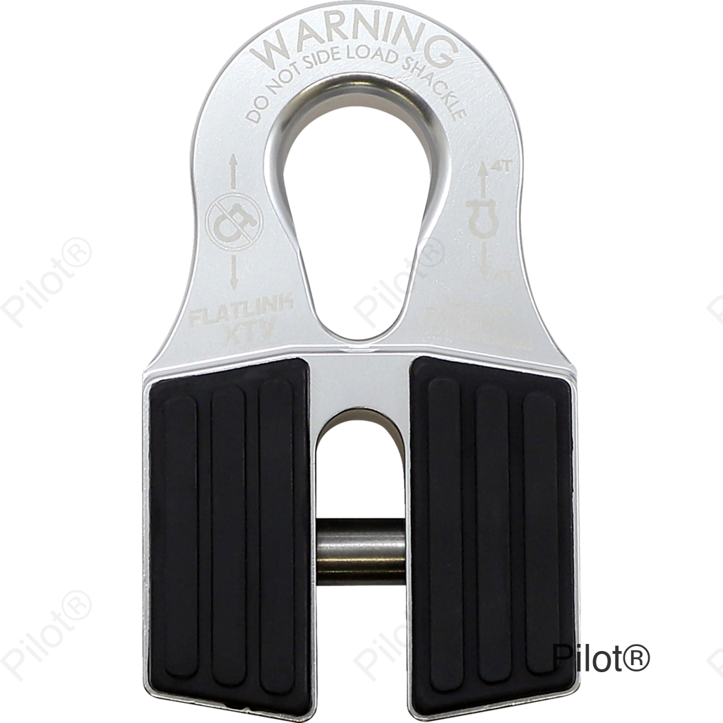 FlatLink XTV Winch Shackle Mount - Silver