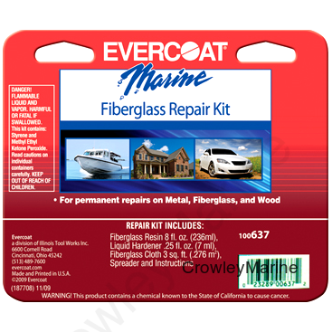 Fiberglass Repair Kit, 1/2 Pint, 6 per Case