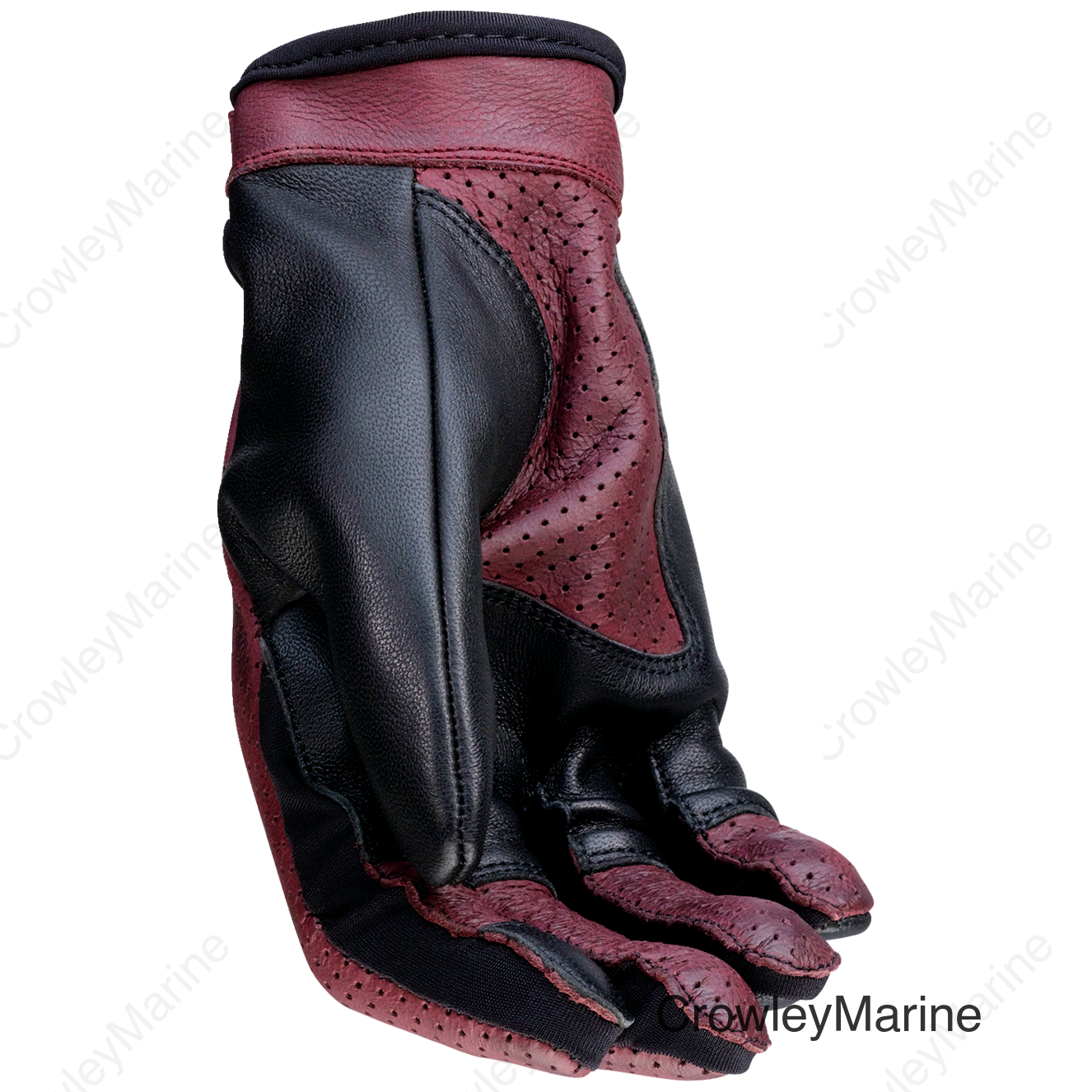 GLOVE WM COMBINR BK/RD LG