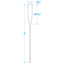 Seachoice 5 Ft. Wood Oar, New Zealand Pine Construction, 19-11/16 In. X 4-5/16 In. Blade, Comfort Grip, Clear Finish thumbnail-6