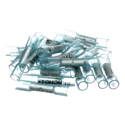 Seachoice Heat Shrink Butt Connector Wire, Solderless, Fits 16-14 Wire Range, Blue, Pack of 25 thumbnail-0