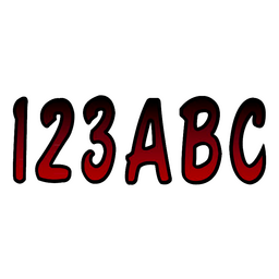 Hardline Series 200 Registration Kit, Cursive Font With Top to Bottom Color Gradations (Includes 4 Sets of 3" A-Z, 0-9) thumbnail-0