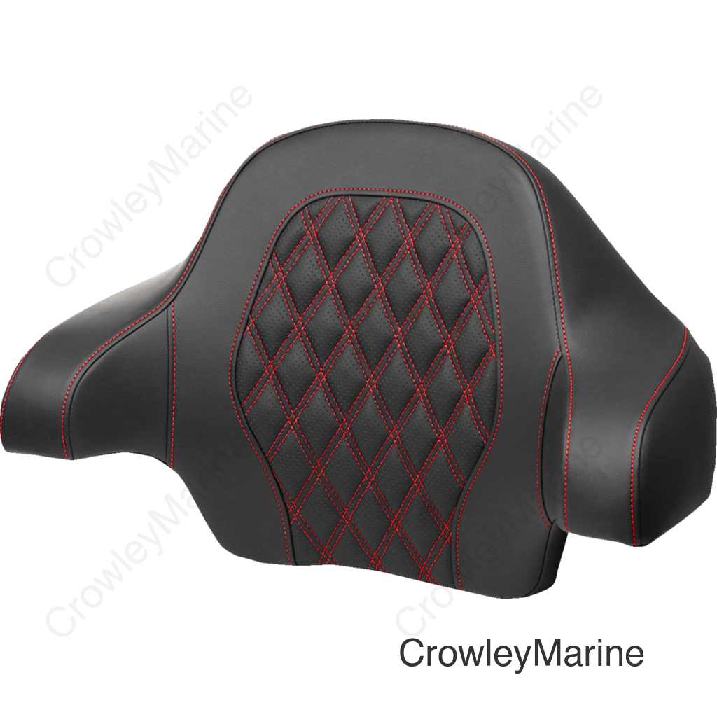 Tour-Pak® Backrest Pad - Lattice Stitch - Red Stitch - FL '14-'24