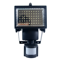 60 Integrated LED Black Outdoor Solar Powered Motion Activated Security Flood Light (22050) thumbnail-0