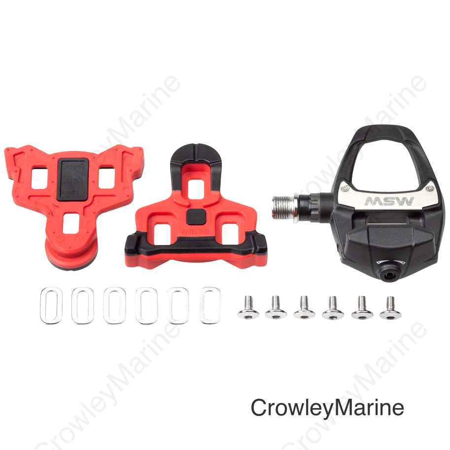 MSW Judo Pedals - Single Side Road Clipless Composite 9/16 Black